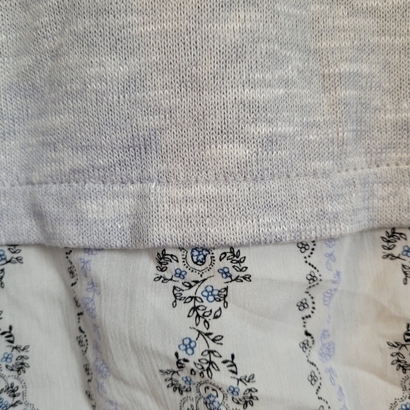 Layered-look light grey sweater - Picture 5 of 11